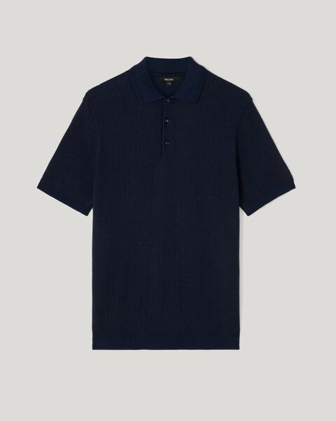 Fashion Polo Knit, Navy, hi-res